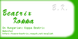 beatrix koppa business card